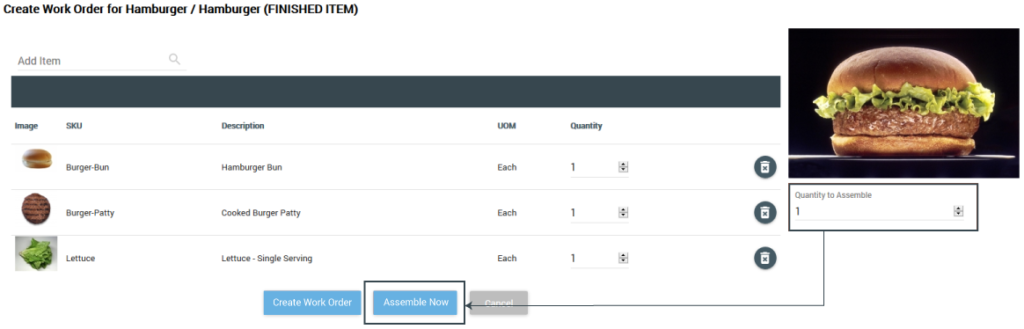 Creating assembly item with Assemble Now – Allocadence Knowledge Base